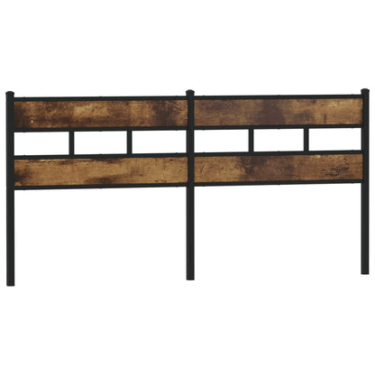 Headboard Smoked Oak 193 cm Iron and Engineered Wood