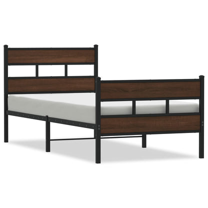 Bed Frame without Mattress with Headboard and Footboard 90x190 cm Single