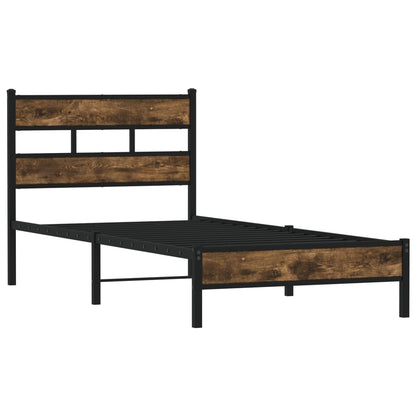 Bed Frame without Mattress with Headboard Sonoma Oak 75x190 cm Small Single