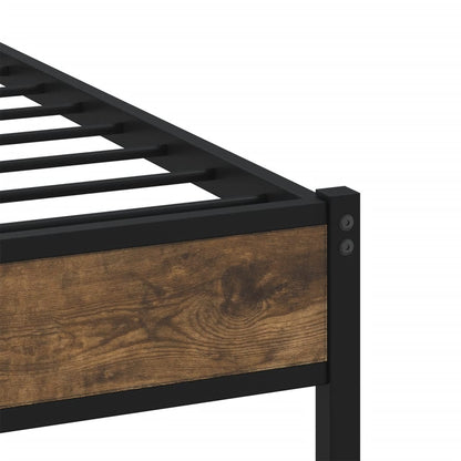 Bed Frame without Mattress with Headboard Sonoma Oak 75x190 cm Small Single