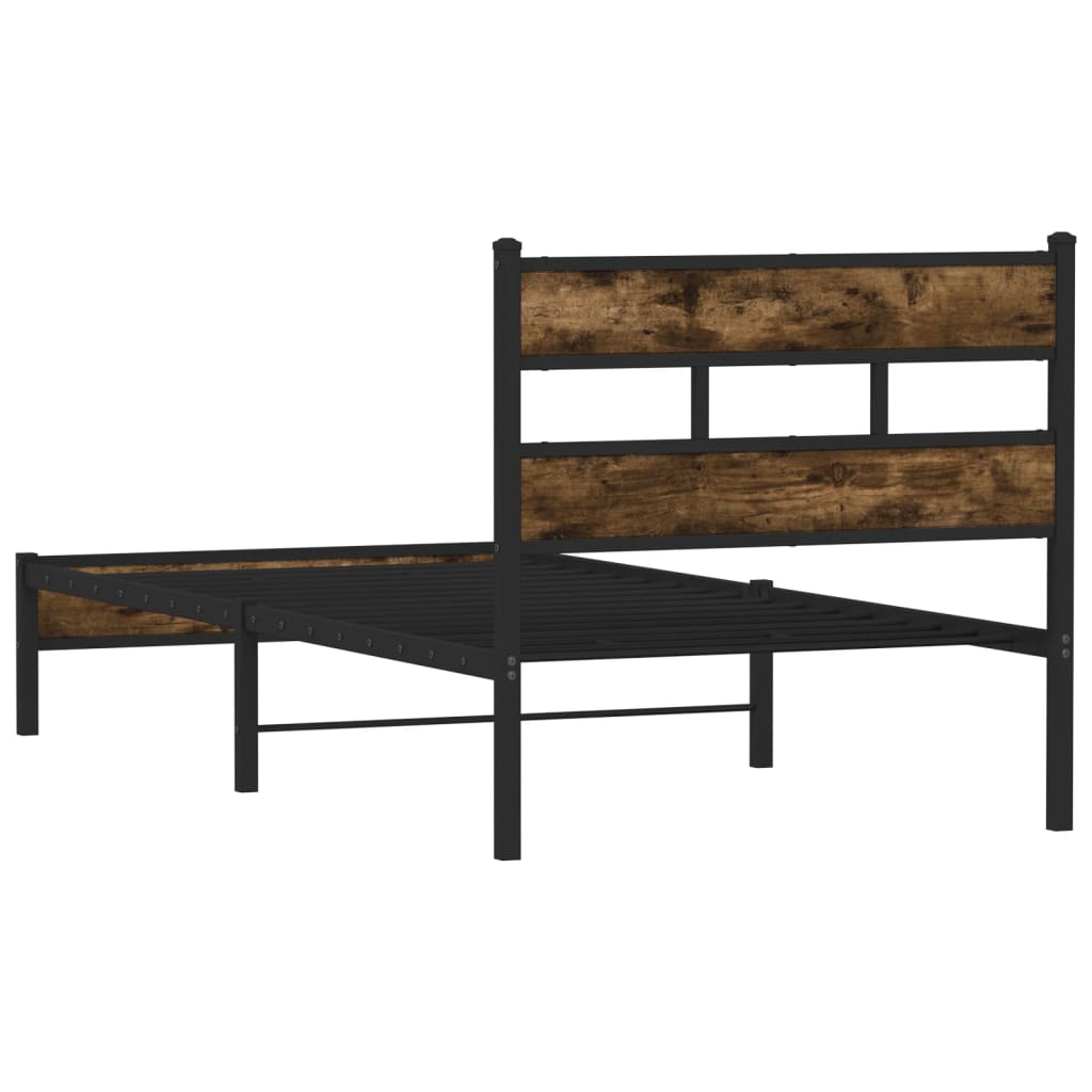 Bed Frame without Mattress with Headboard Sonoma Oak 80x200 cm