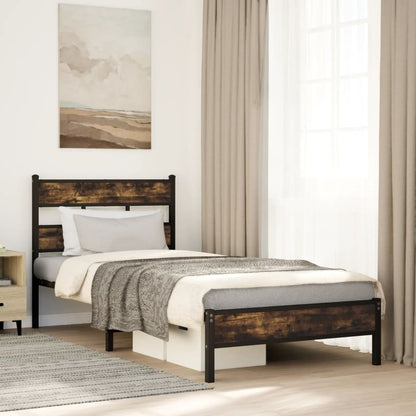 Bed Frame without Mattress with Headboard Sonoma Oak 80x200 cm