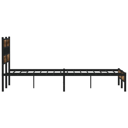 Bed Frame without Mattress with Headboard Sonoma Oak 137x190 cm