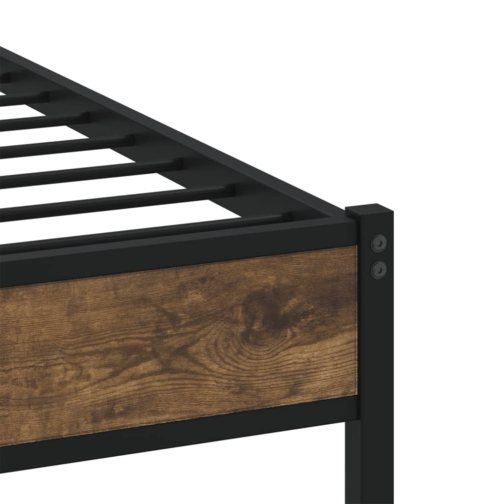 Bed Frame without Mattress with Headboard Sonoma Oak 150x200 cm King Size