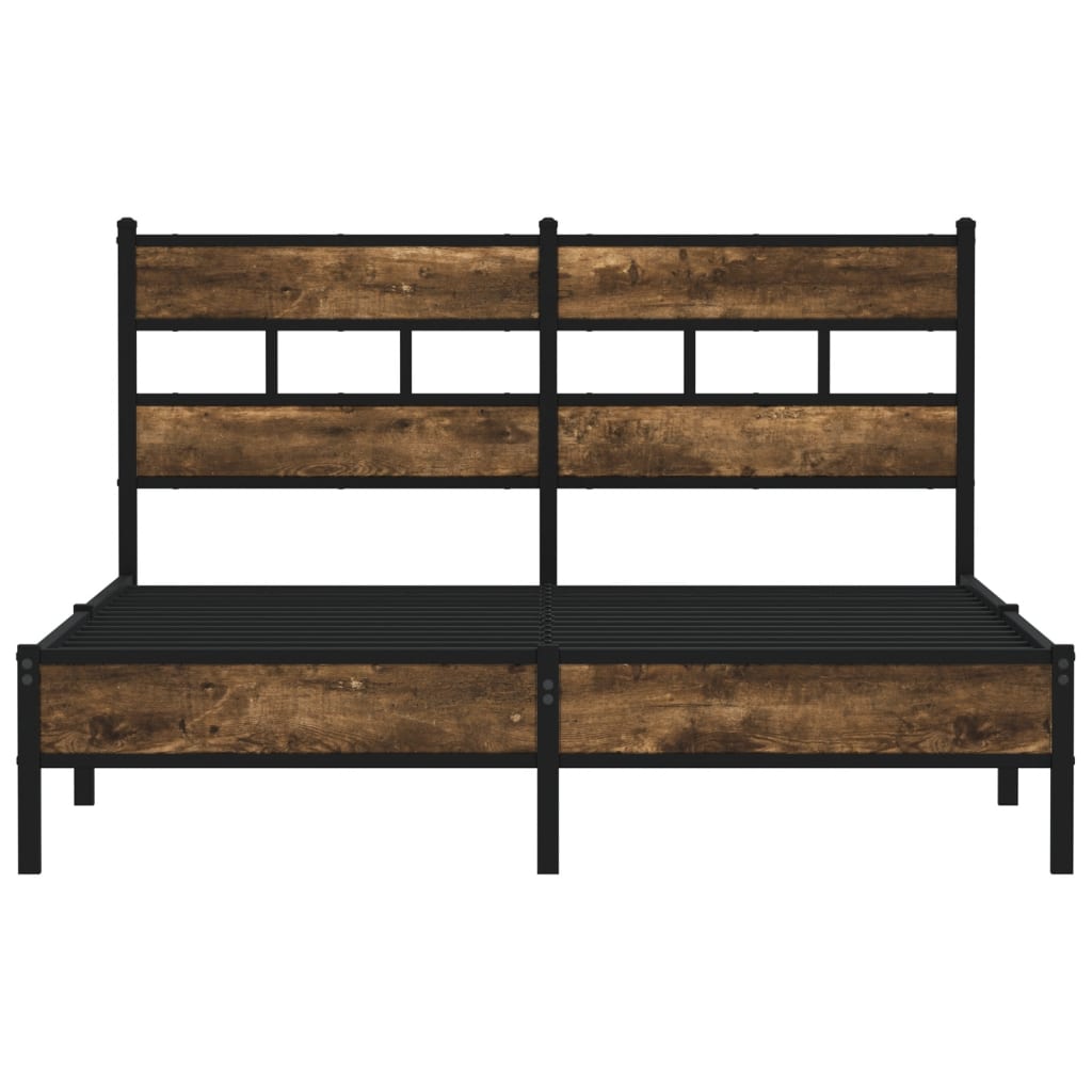 Bed Frame without Mattress with Headboard Sonoma Oak 160x200 cm