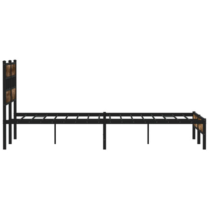 Bed Frame without Mattress with Headboard Sonoma Oak 160x200 cm