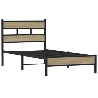 Bed Frame without Mattress Sonoma Oak 75x190 cm Small Single Engineered Wood