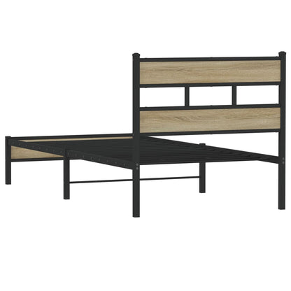 Bed Frame without Mattress Sonoma Oak 75x190 cm Small Single Engineered Wood