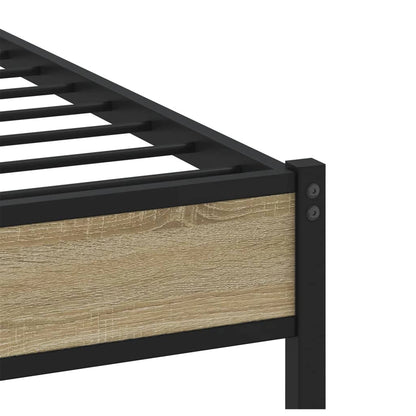 Bed Frame without Mattress Sonoma Oak 75x190 cm Small Single Engineered Wood