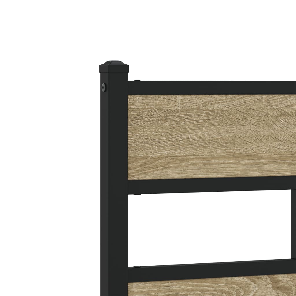 Bed Frame without Mattress Sonoma Oak 75x190 cm Small Single Engineered Wood