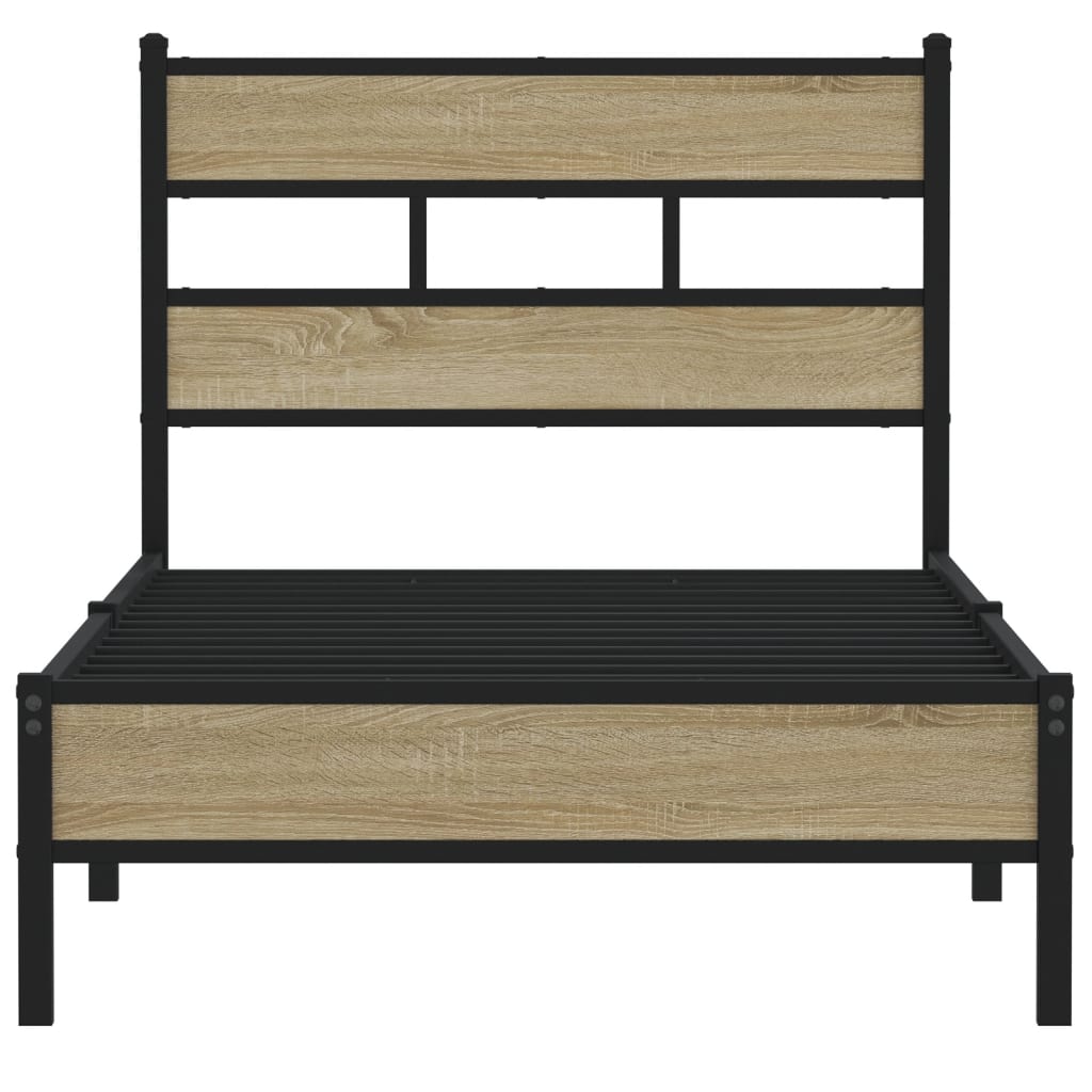 Bed Frame without Mattress Sonoma Oak 80x200 cm Engineered Wood