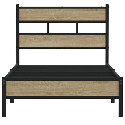 Bed Frame without Mattress Sonoma Oak 80x200 cm Engineered Wood