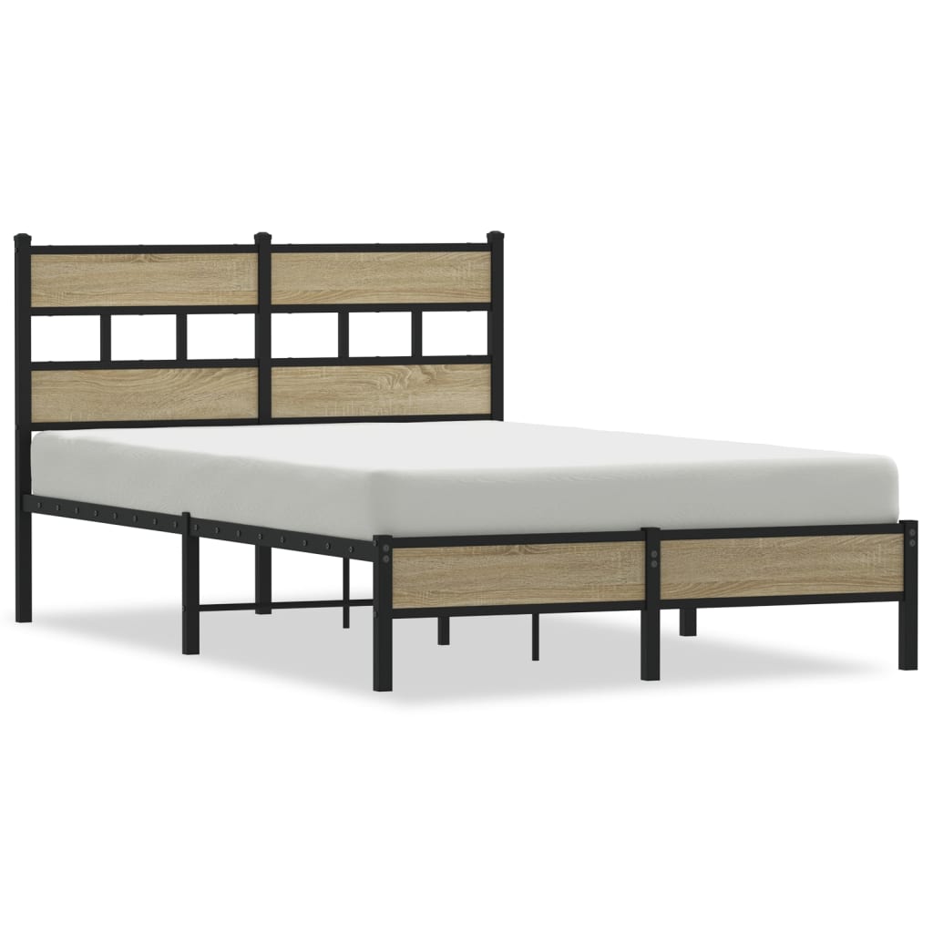 Bed Frame without Mattress Sonoma Oak 120x190 cm Small Double Engineered Wood