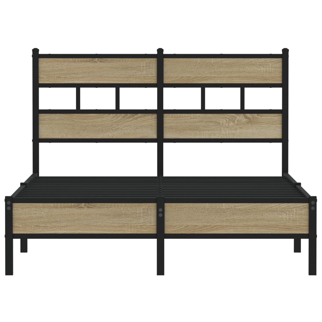 Bed Frame without Mattress Sonoma Oak 120x190 cm Small Double Engineered Wood