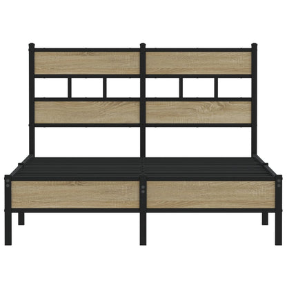 Bed Frame without Mattress Sonoma Oak 120x190 cm Small Double Engineered Wood