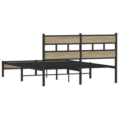 Bed Frame without Mattress Sonoma Oak 150x200 cm King Size Engineered Wood