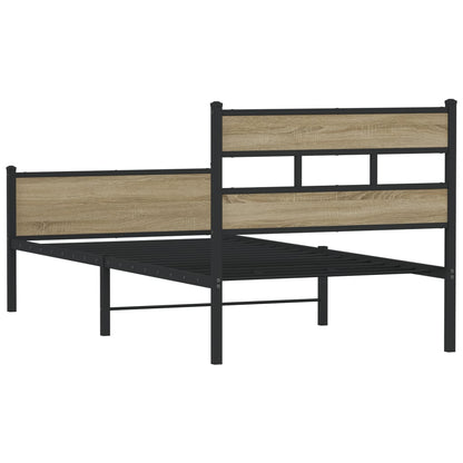 Bed Frame without Mattress Sonoma Oak 75x190 cm Small Single Engineered Wood