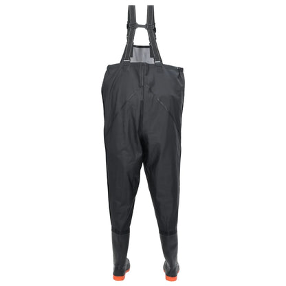 Chest Waders with Boots Black Size 38