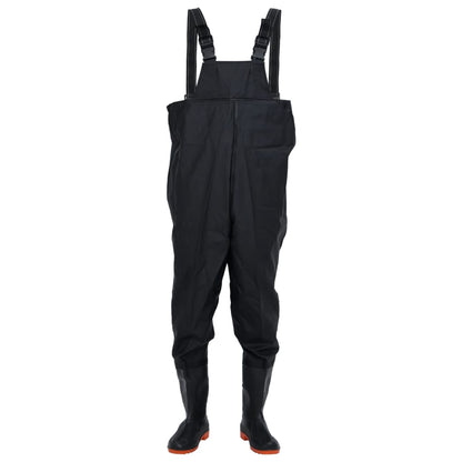 Chest Waders with Boots Black Size 40