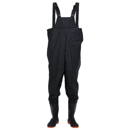 Chest Waders with Boots Black Size 42