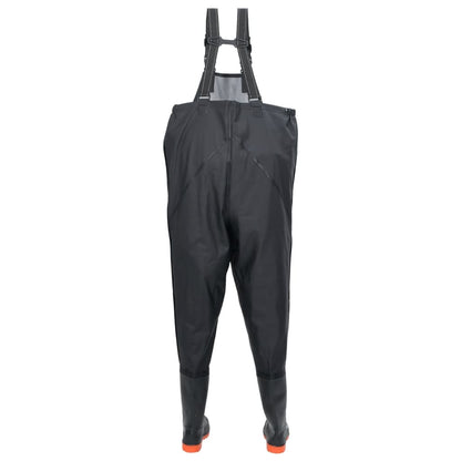 Chest Waders with Boots Black Size 42