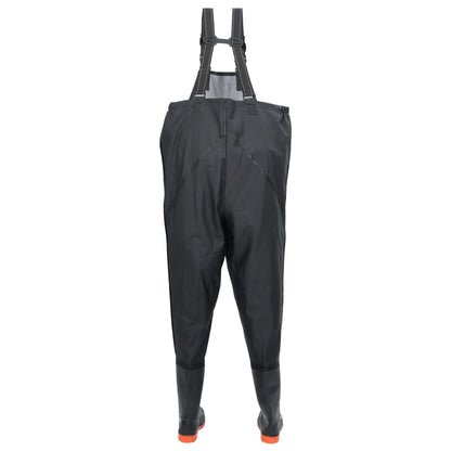 Chest Waders with Boots Black Size 43