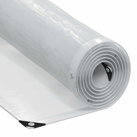 Clear Tarpaulin with Eyelets 2x4 m Polyethylene