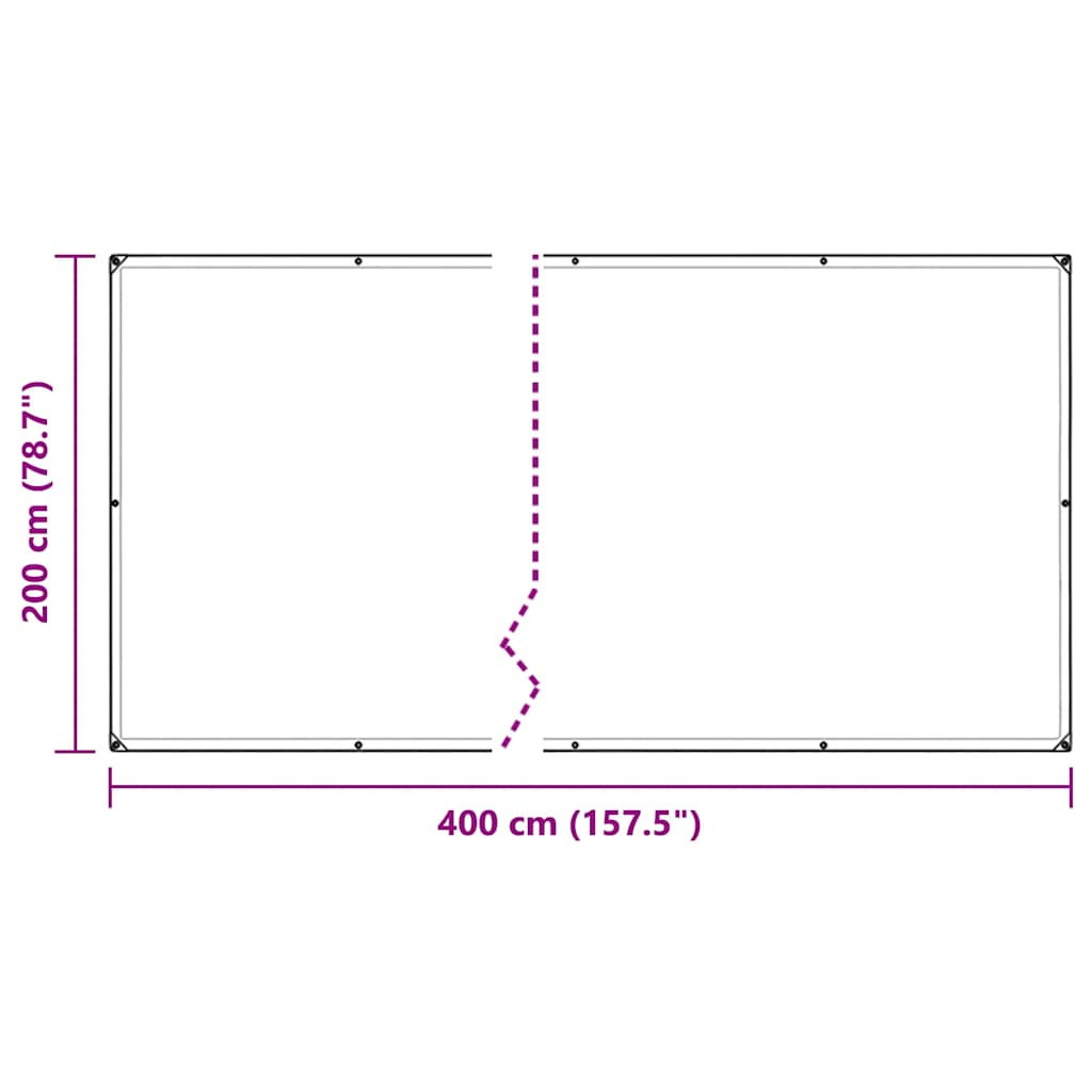 Clear Tarpaulin with Eyelets 2x4 m Polyethylene