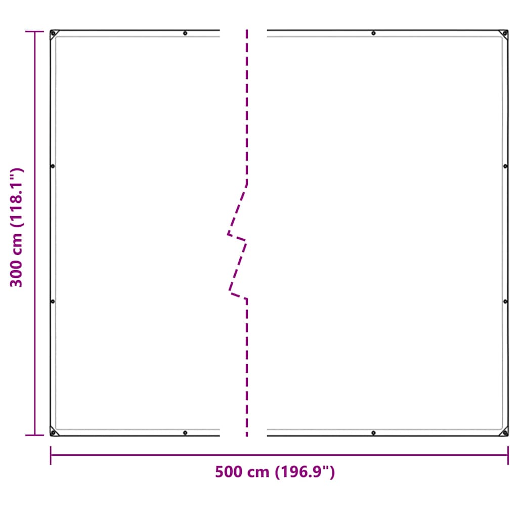 Clear Tarpaulin with Eyelets 3x5 m Polyethylene