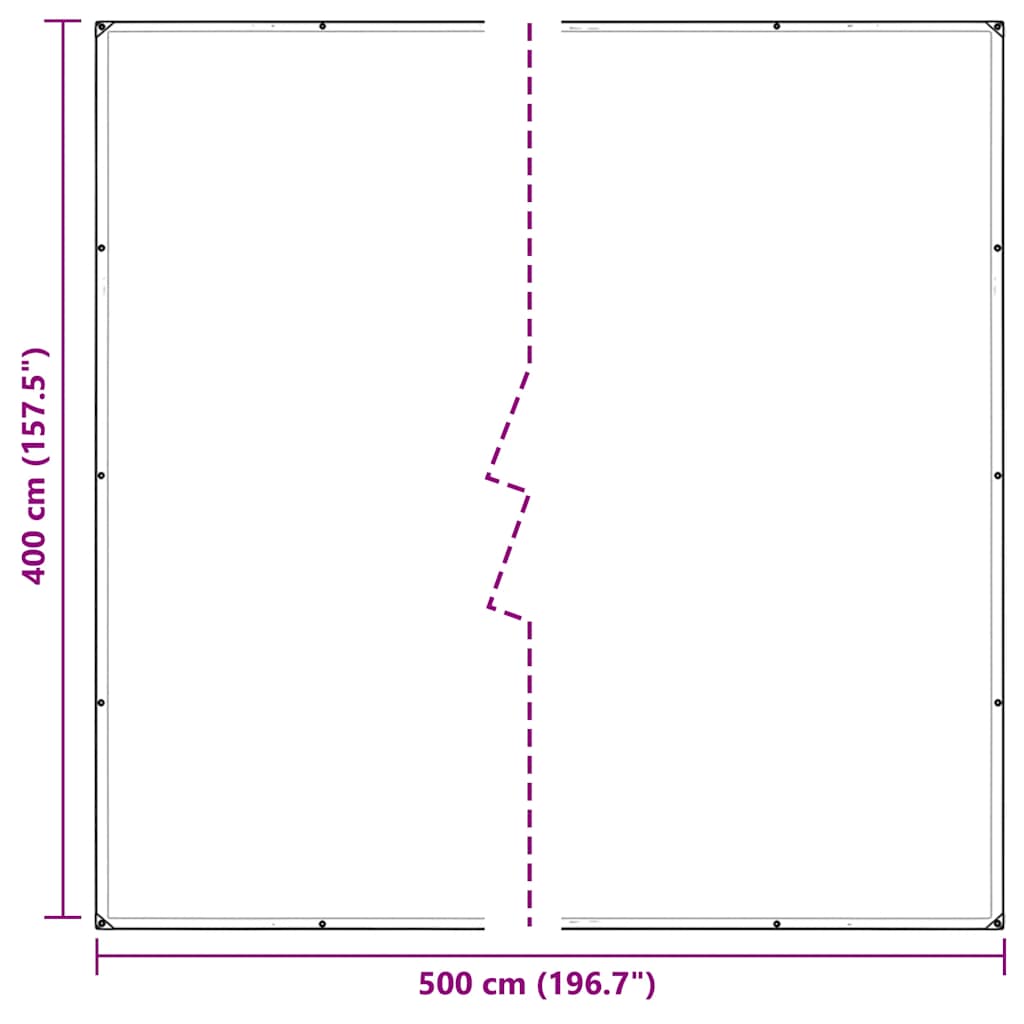 Clear Tarpaulin with Eyelets 4x5 m Polyethylene