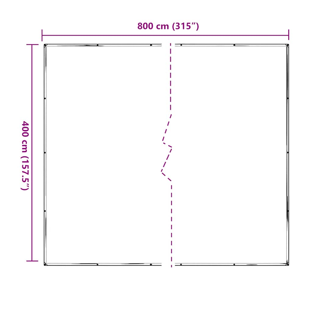 Clear Tarpaulin with Eyelets 4x8 m Polyethylene