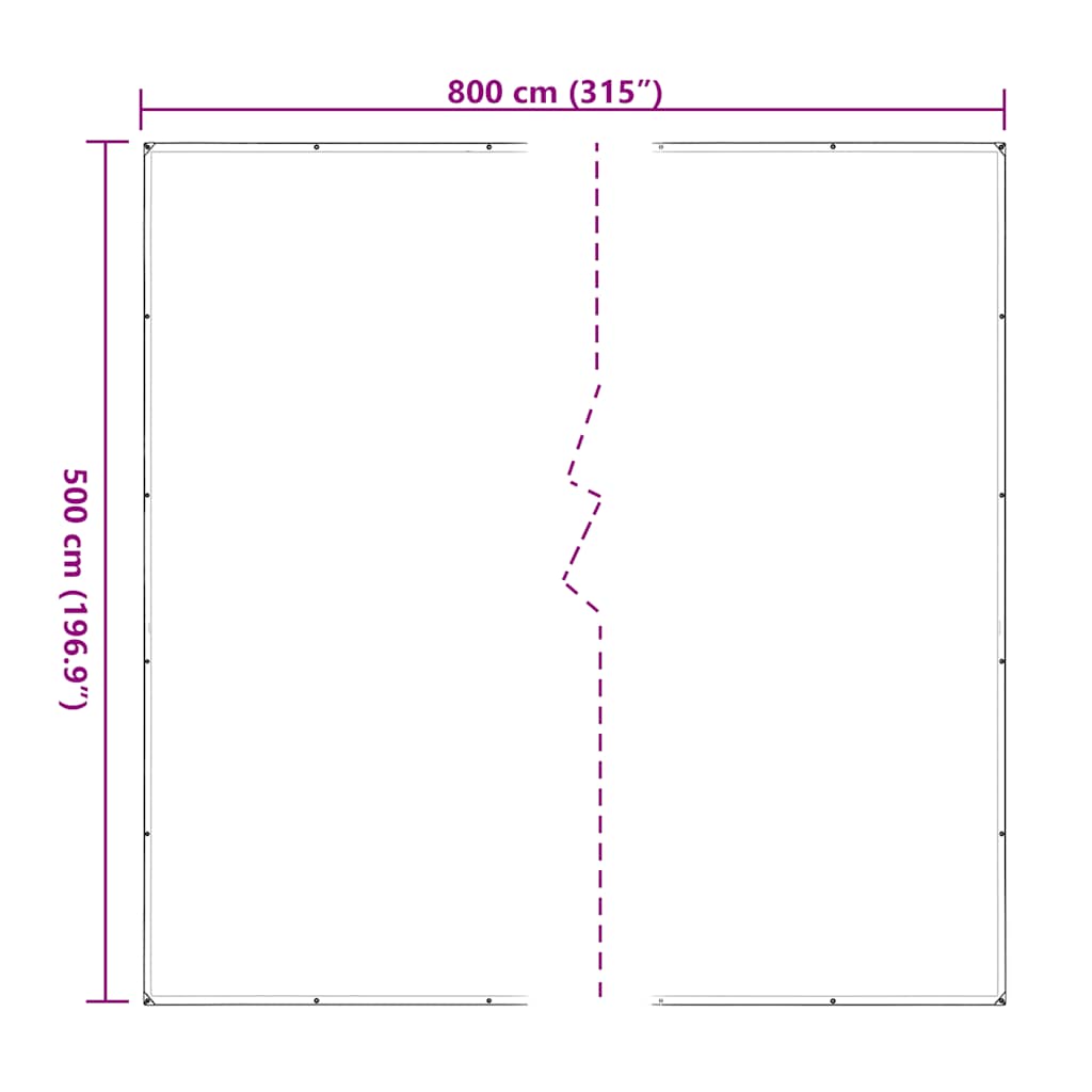 Clear Tarpaulin with Eyelets 5x8 m Polyethylene