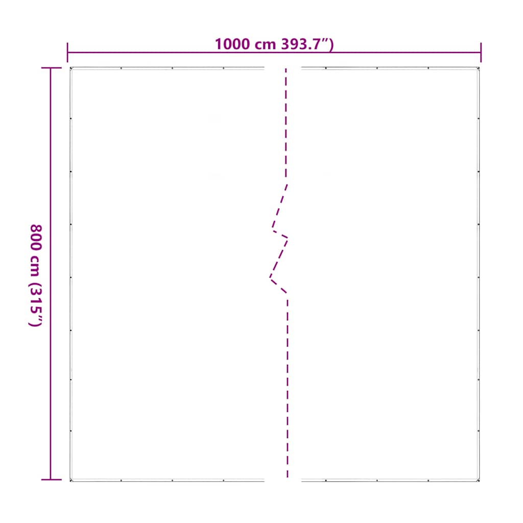 Clear Tarpaulin with Eyelets 8x10 m Polyethylene