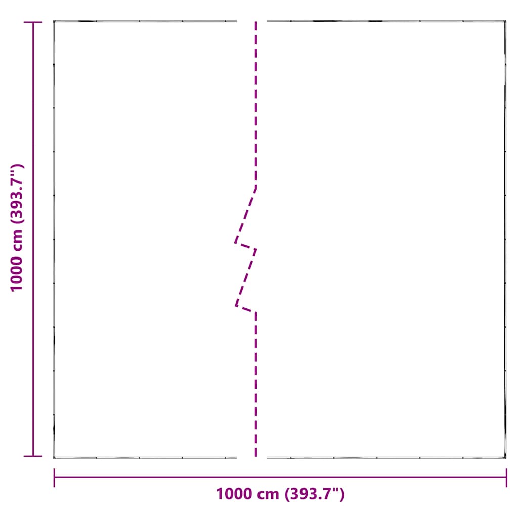 Clear Tarpaulin with Eyelets 10x10 m Polyethylene