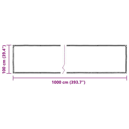 Clear Tarpaulin with Eyelets 1x10 m Polyethylene