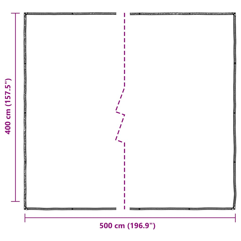 Clear Tarpaulin with Eyelets 4x5 m Polyethylene