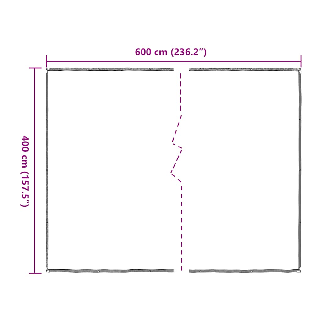 Clear Tarpaulin with Eyelets 4x6 m Polyethylene