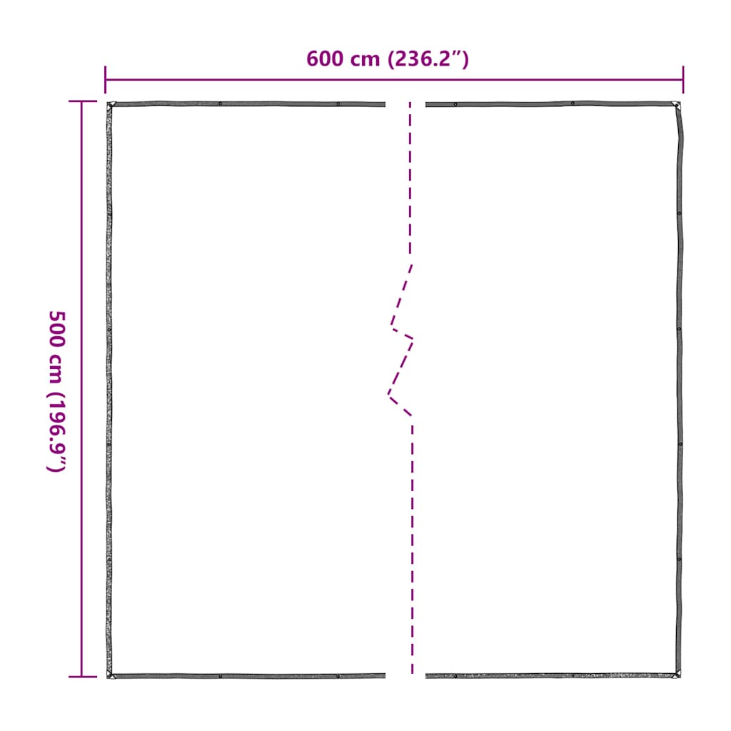 Clear Tarpaulin with Eyelets 5x6 m Polyethylene