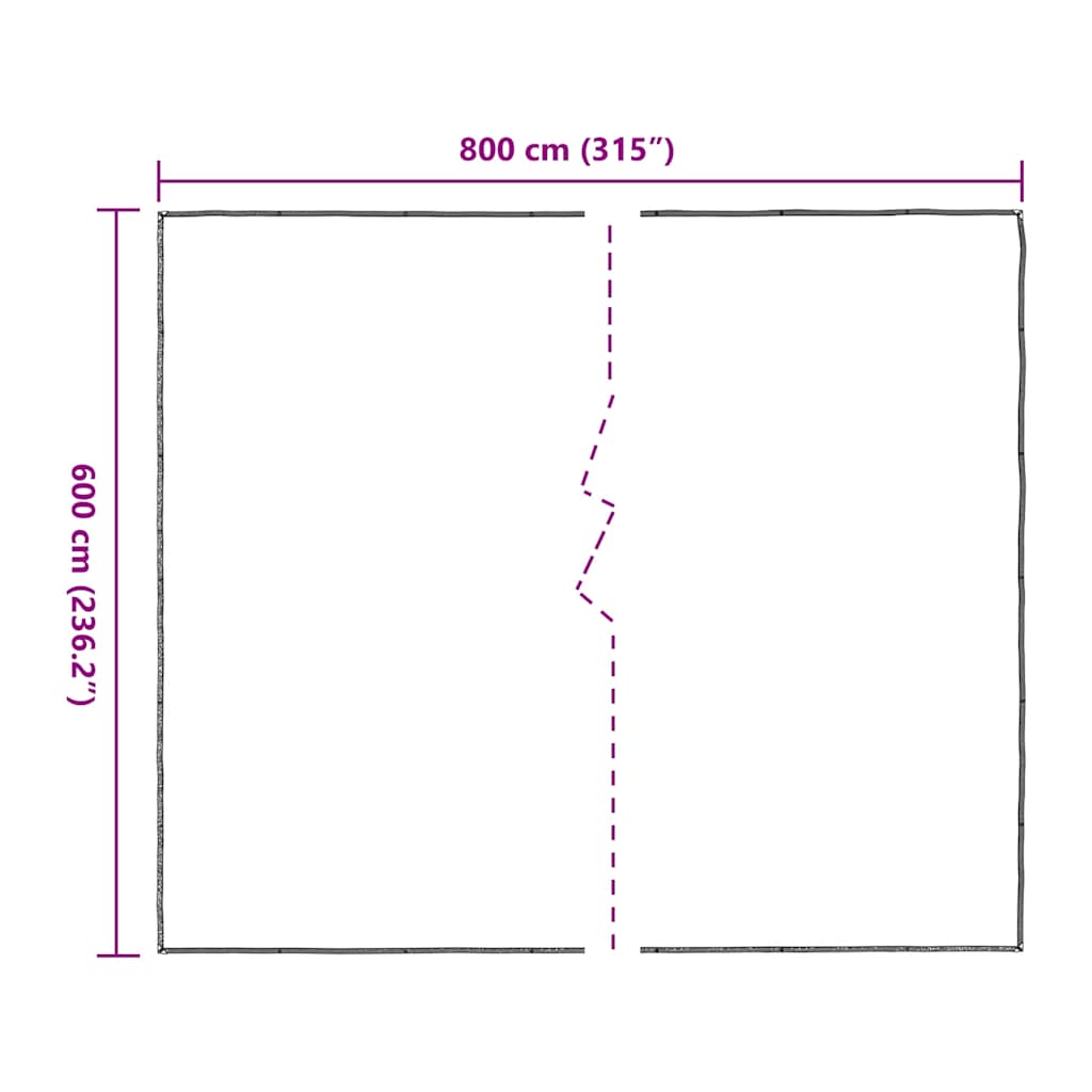 Clear Tarpaulin with Eyelets 6x8 m Polyethylene