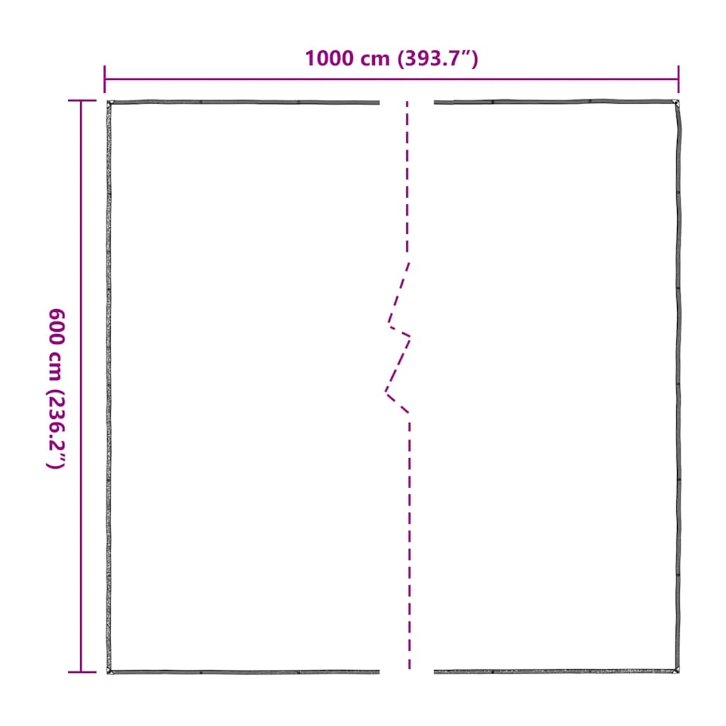 Clear Tarpaulin with Eyelets 6x10 m Polyethylene