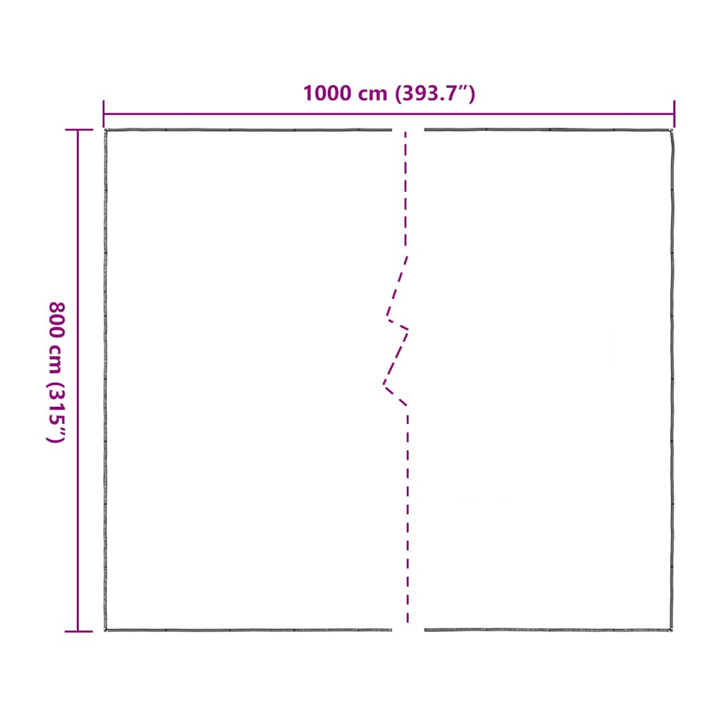 Clear Tarpaulin with Eyelets 8x10 m Polyethylene