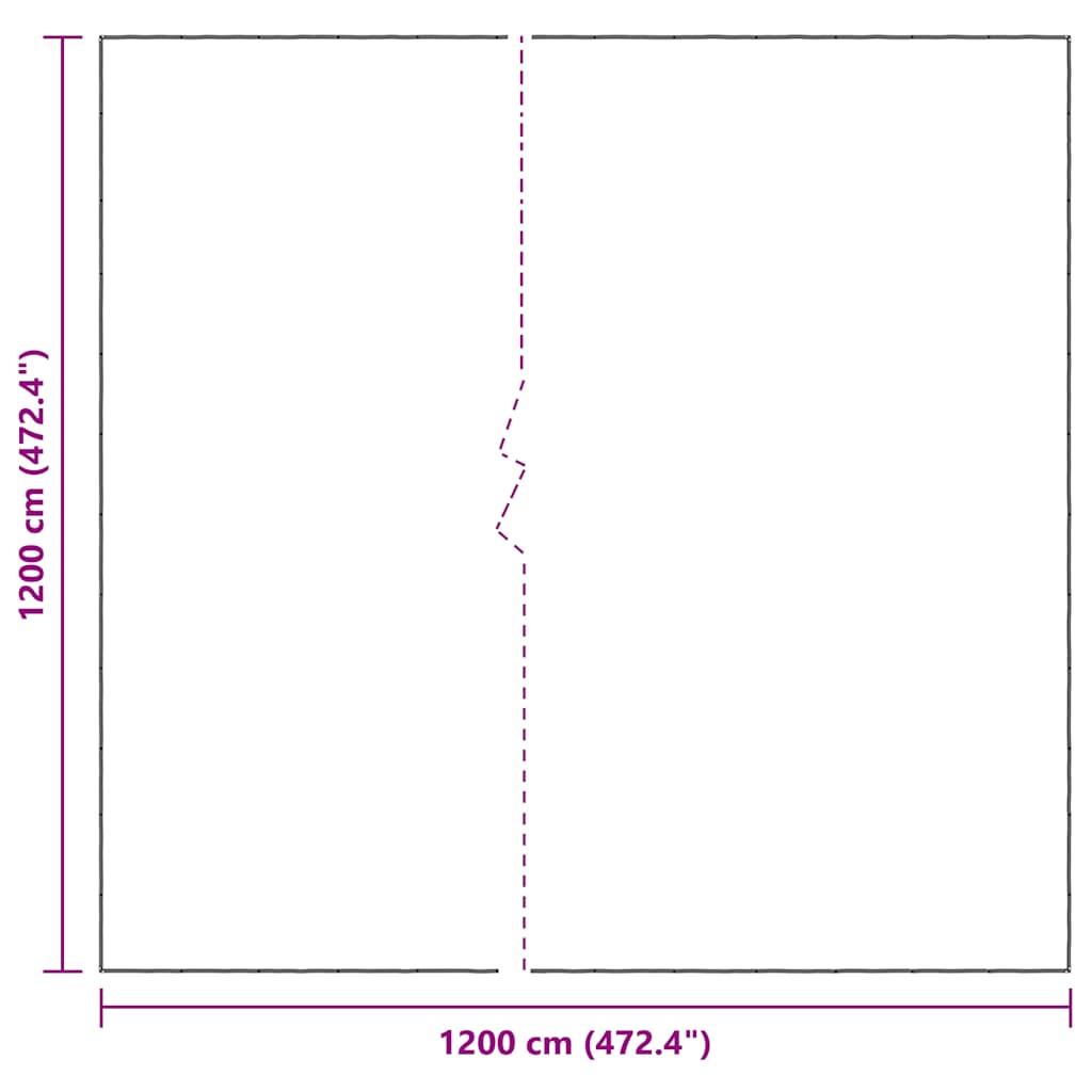 Clear Tarpaulin with Eyelets 12x12 m Polyethylene