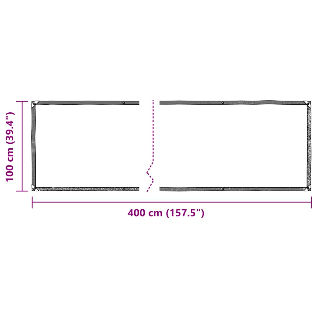 Clear Tarpaulin with Eyelets 1x4 m PVC