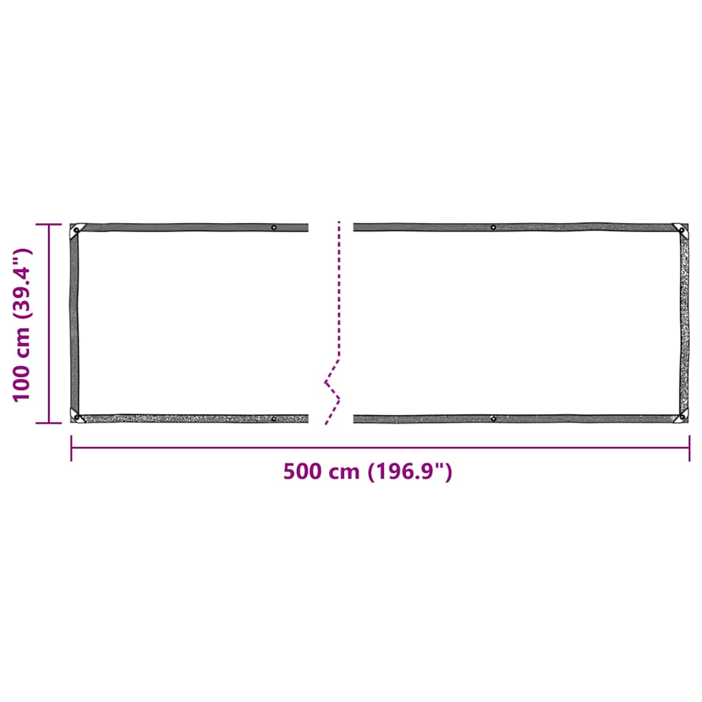 Clear Tarpaulin with Eyelets 1x5 m PVC