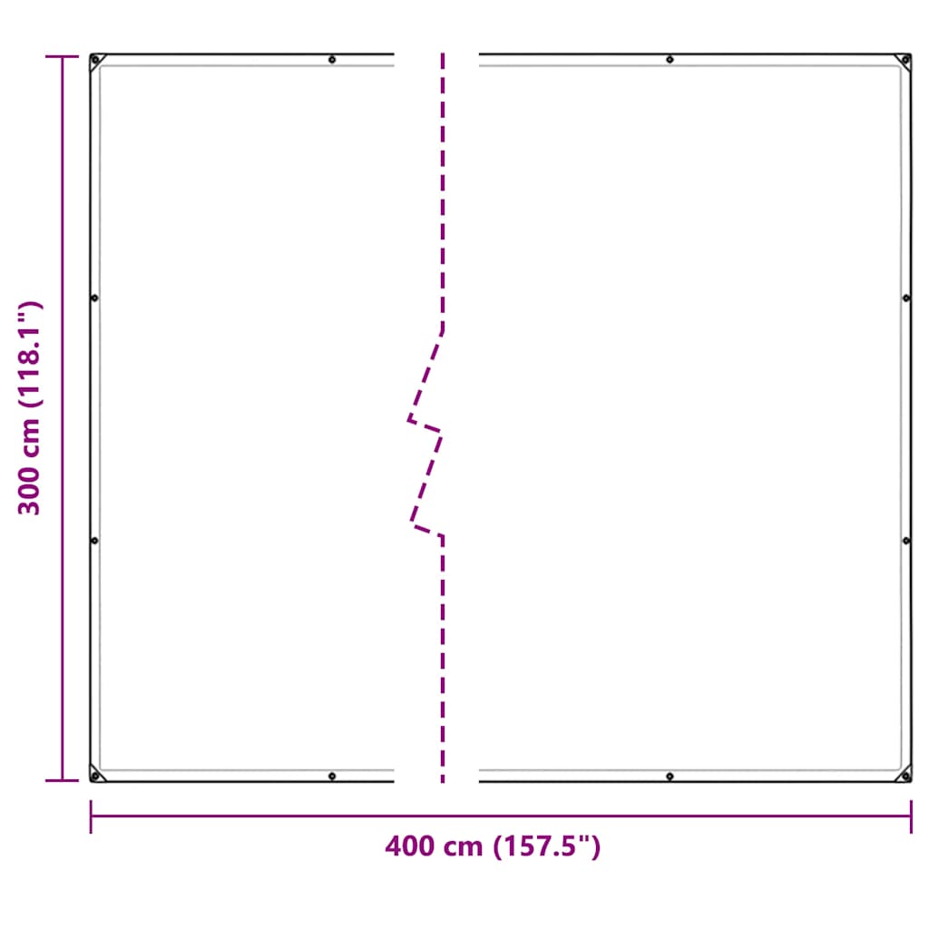 Clear Tarpaulin with Eyelets 3x4 m PVC