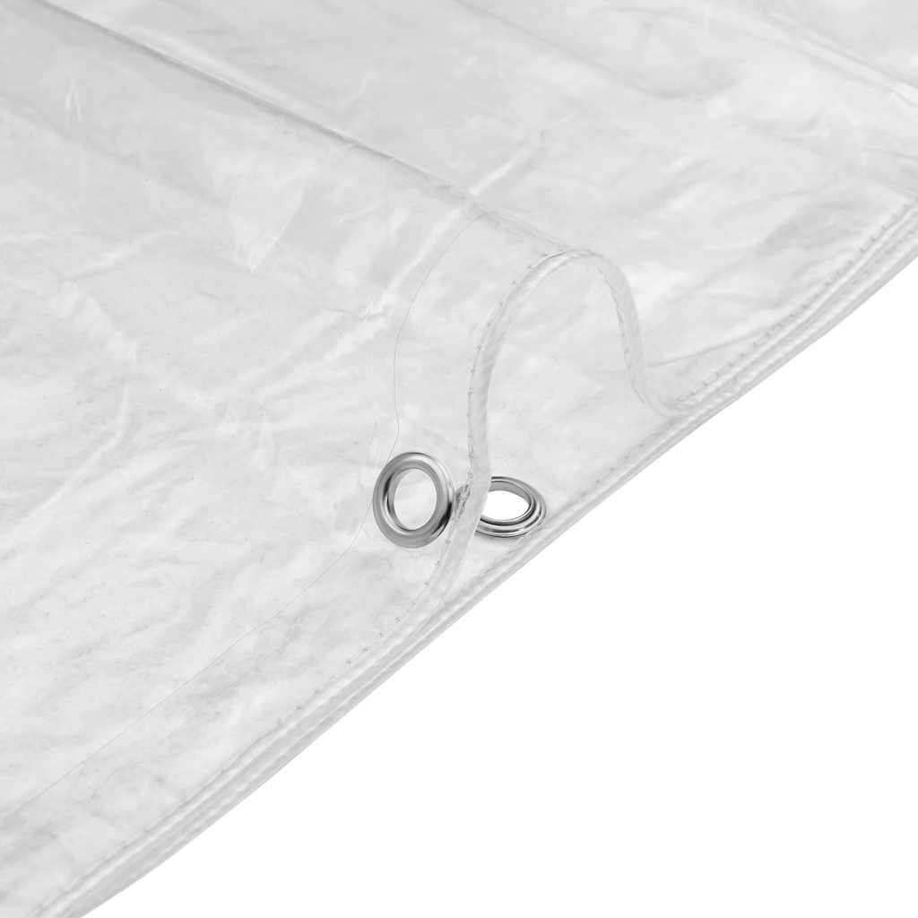 Clear Tarpaulin with Eyelets 3x6 m PVC