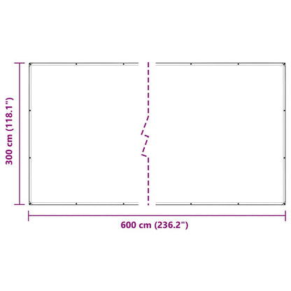 Clear Tarpaulin with Eyelets 3x6 m PVC