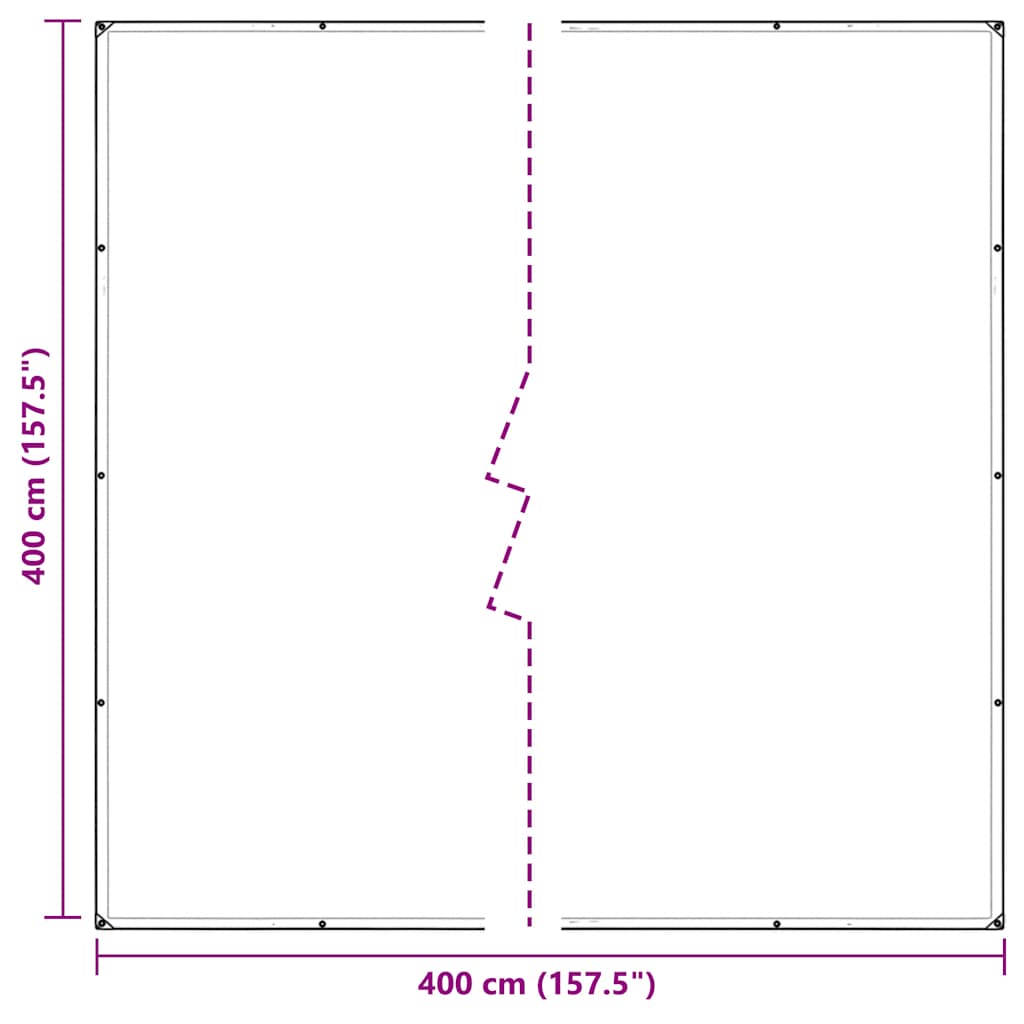 Clear Tarpaulin with Eyelets 4x4 m PVC