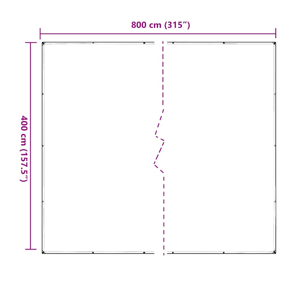 Clear Tarpaulin with Eyelets 4x8 m PVC