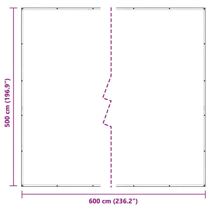 Clear Tarpaulin with Eyelets 5x6 m PVC